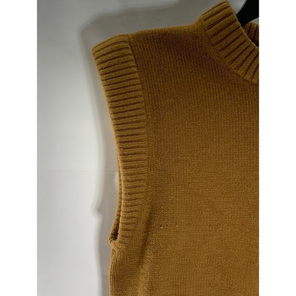 PARIS ATELIER & OTHER STORIES Women's Dark Brown Wool/Cotton Sweater Vest SZ XS - Picture 4 of 9